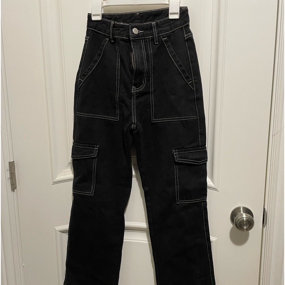 Black cargo pants